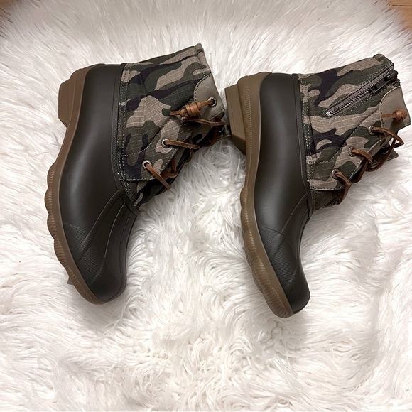 NWB Sperry Syren Gulf Camo Driftwood Waterproof Rubber Duck Boot Various Sizes. - Picture 5 of 7